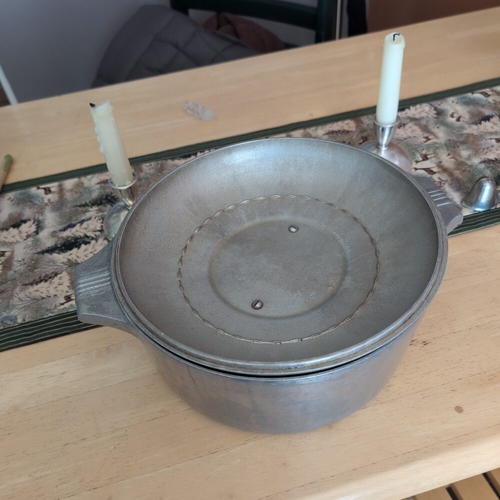 Wagner Ware Sidney -O- Magnalite 4248 P Dutch Oven Stockpot Roaster 5qt VTG - Picture 6 of 7